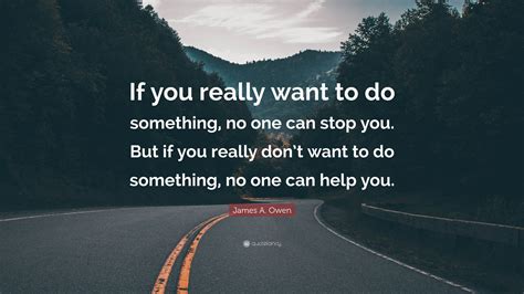 James A Owen Quote If You Really Want To Do Something No One Can