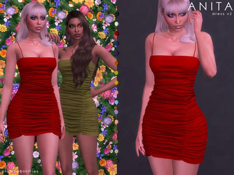 Anita Dress V2 By Plumbobs N Fries At Tsr Sims 4 Updates