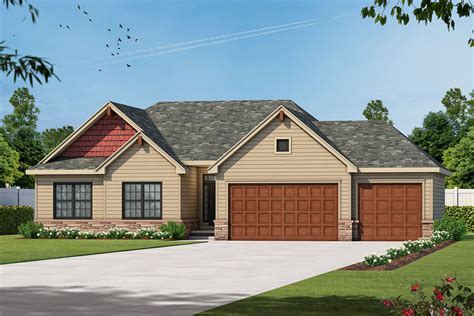 The contemporary house plans express an open floor plan and unique house exterior design. 3-Bed House Plan With Vaulted Family Room - 42513DB ...