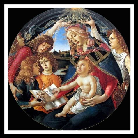 Sandro Botticelli Virgen Del Magnificat Virgen María Etsy España