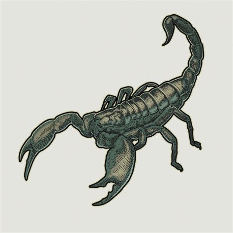 Premium Vector Scorpion Hand Drawing Illustration