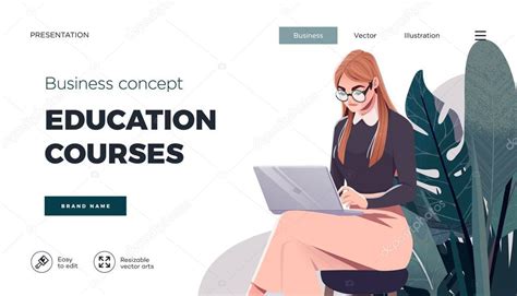 Landing Page Template For Online Courses Distance Education Internet