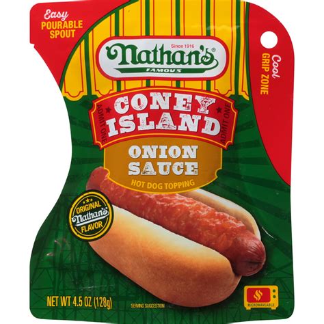 Nathans Original Coney Island Onion Sauce Hot Dog Topping 45 Ounce