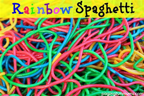 It's really easy to make spaghetti at home! Rainbow Spaghetti!
