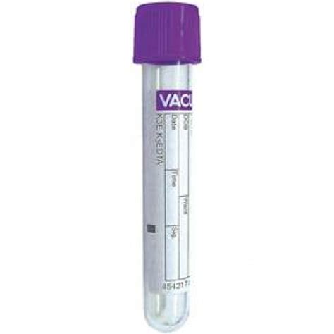 Edta tube use for identify amount of blood. Vacutainer® Tube 7.0 mL K3 EDTA (Lavender)