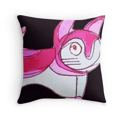 Maybe you would like to learn more about one of these? Lucky Pink Cat Black Background Throw Pillow by NatBonney ...