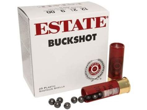 Estate 12 Ga 2 34 00 Buckshot 9 Pellets 1325fps 25 Rounds