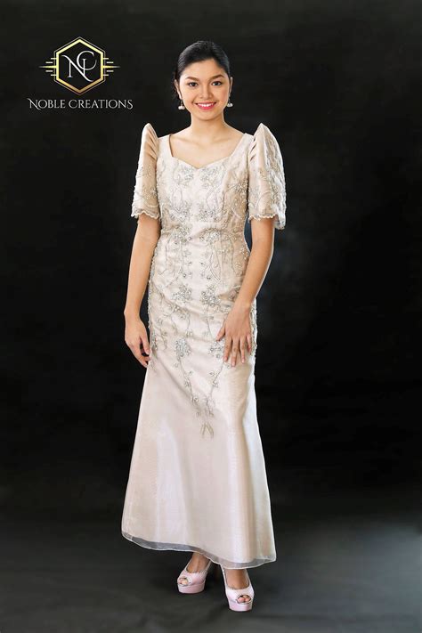 Filipiniana Dress Handpainted Mestiza Gown Philippine National