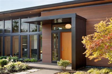 Modern Entry Door Canopy Modern House With Porch Porch Design