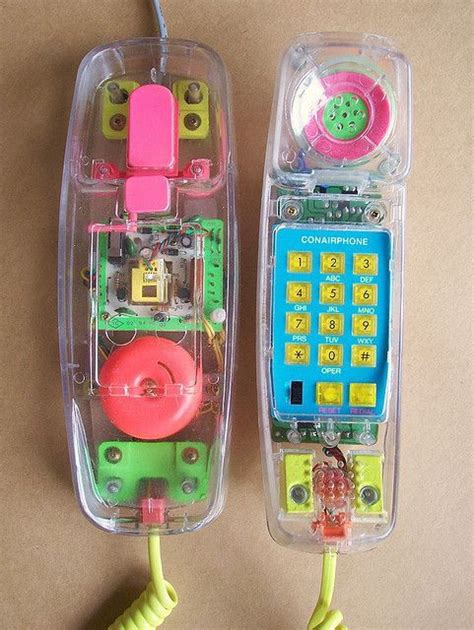 Early Neon 90s Clear Telephone I Had The Exact Phone 80s Phone