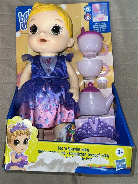 Hasbro Baby Alive Tea N Sparkles Baby Doll Color Changing Tea Set