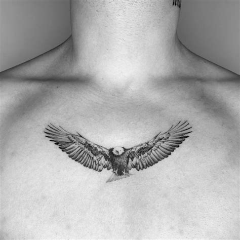 Flying Eagle Tattoo Located On David Shabans Chest