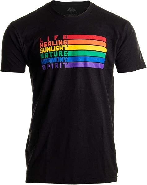 pride flag meaning lesbian gay bisexual transgender lgbtq men women t shirt amazon ca