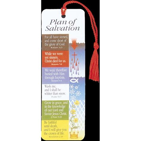 Bibles Covers And Accessories Bookmark Plan Of Salvation Tassel Pack Of 12