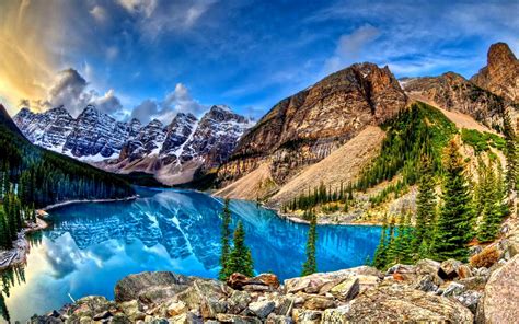 Moraine Lake Full Hd Wallpaper And Background Image 1920x1200 Id583149