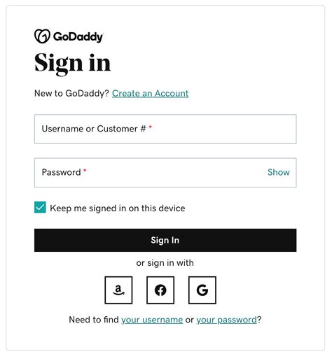 Sign In To My Godaddy Account Godaddy Help Account Management