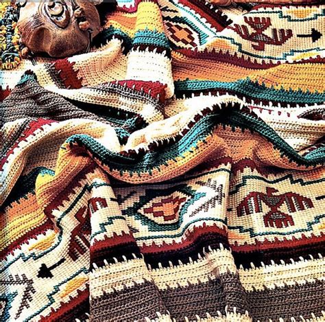 3 Indian Crochet And Knit Blanket Patterns Sale Set Of 3 Etsy Australia