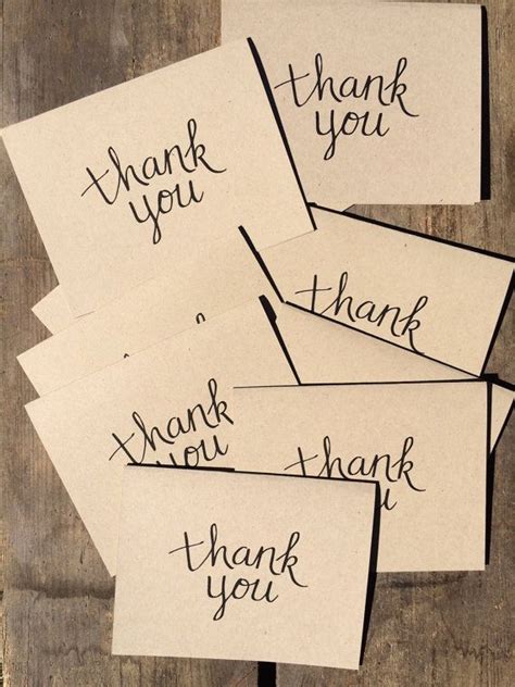 Boxed Thank You Calligraphy Cards Thank You Notes By Elchoffel