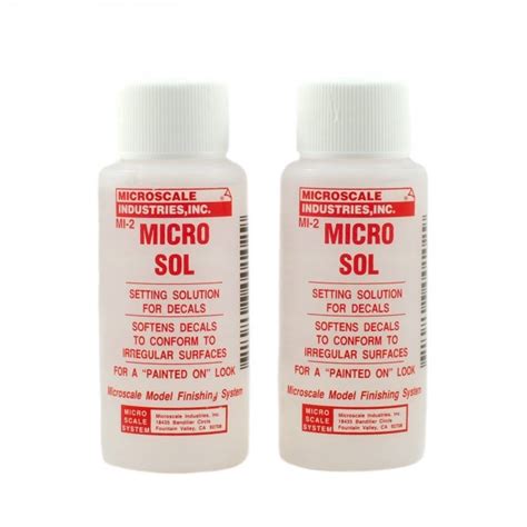 Microscale Industries Micro Sol Decals Solution Pack Of 2 Modelling