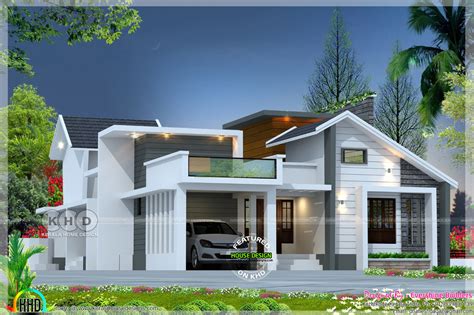 1650 Sq Ft 2 Bhk Modern Mixed Roof Home Kerala Home Design And Floor