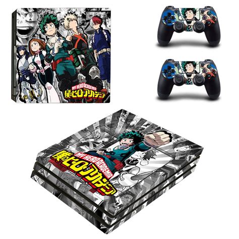 My Hero Academia Style Skin Sticker For Ps4 Pro Console And Controllers