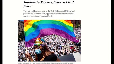 Civil Rights Law Protects Gay And Transgender Workers Supreme Court