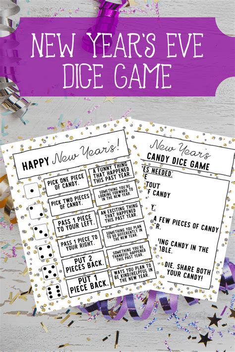 Printable New Years Dice Game For Families Views From A Step Stool