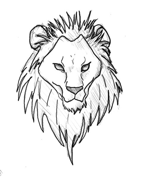 Draw he eyes directly above the horizontal line (with the inner corner going below the line) from step one with the shape as in the above example. Easy Lion Face Drawing at GetDrawings | Free download
