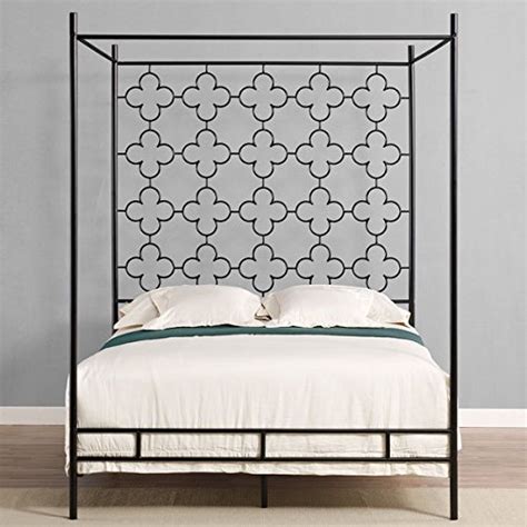 Its metal scrolled lines in a silver finish create a warm, classic look that will easily. Metal Canopy Bed Frame Full Sized Adult Kids Princess ...