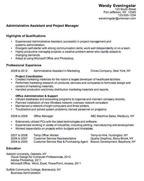combination resume sample administrative assistant