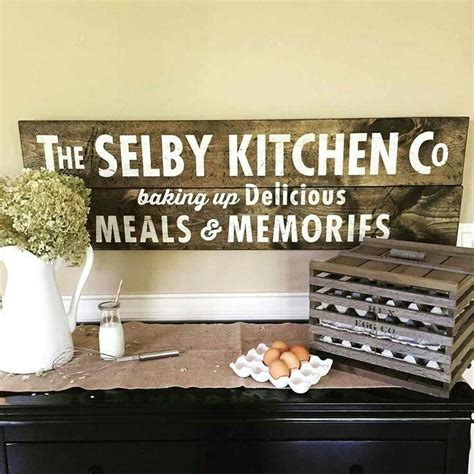 Pin By Brent Teal On Interior Design Vintage Kitchen Signs Wooden