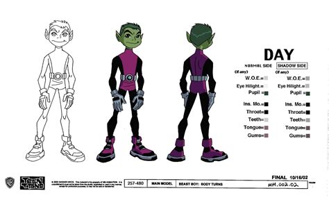 Cartoon Concept Design Teen Titans Model Sheets