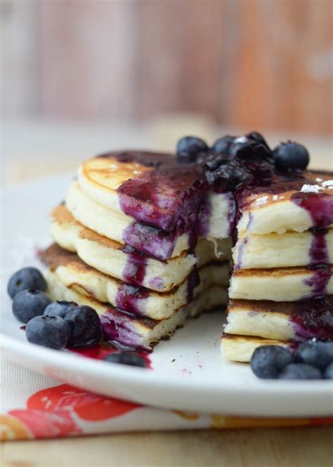 Buttermilk Pancakes With Blueberry Sauce Mommy Hates Cooking