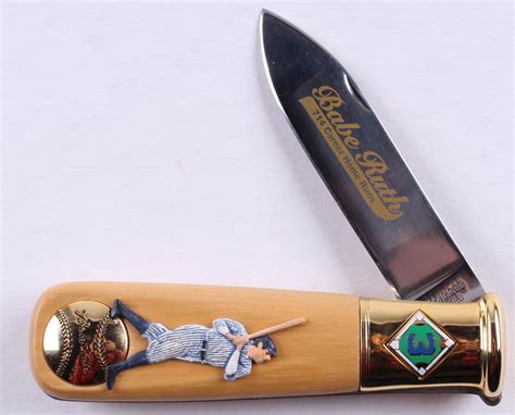 Vintage Babe Ruth Franklin Mint Collector Pocket Knife With Case