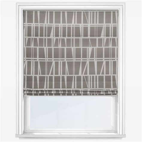 A blog about a country house and garden, interior design, art, black and white photography and lots of other beautiful things! Geo Print Grey | Grey roman blinds, Roman blinds, Blinds