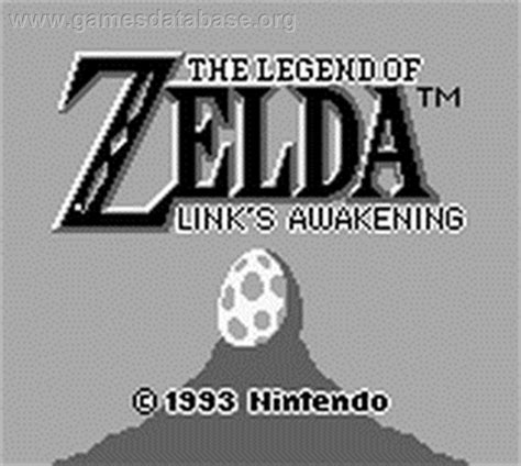 Legend Of Zelda Links Awakening Nintendo Game Boy Artwork Title