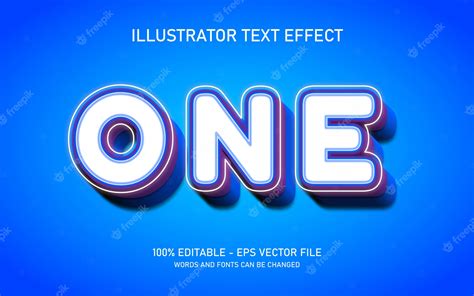 Premium Vector Editable Text Effect One Style