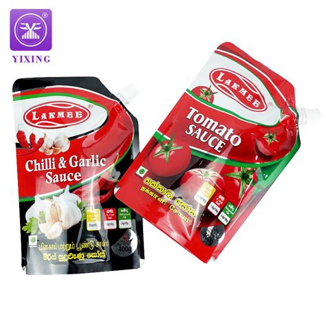 Paste Spout Pouch Chili Sauce Packaging Bag For Tomato Ketchup China