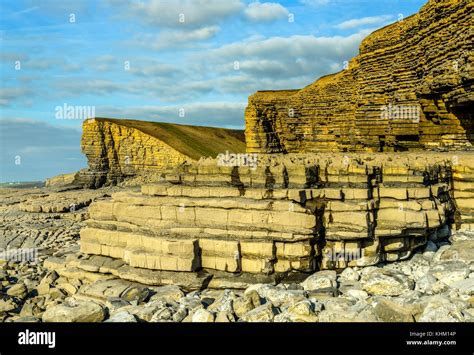Rocks And Cliffs At Nash Point Beach On The Glamorgan Heritage Coast