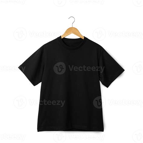 Black T Shirt Mockup Hanging Realistic T Shirt 12286596 Png