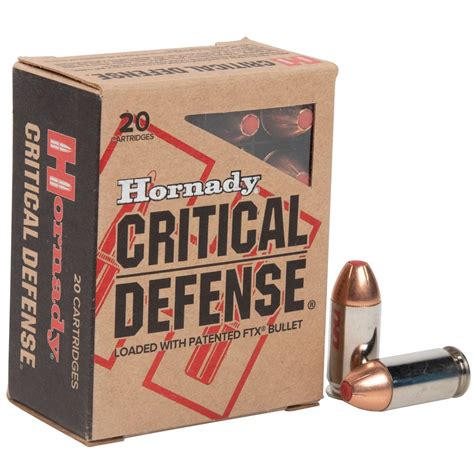 Hornady Critical Defense 45 Auto Acp 185gr Ftx Handgun Ammo 20