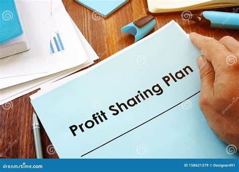 Profit Sharing Plan In The Hands Of A Man Stock Image Image Of
