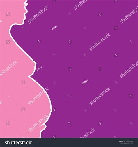 pregnant naked woman silhouette illustration stock vector royalty free 104630528