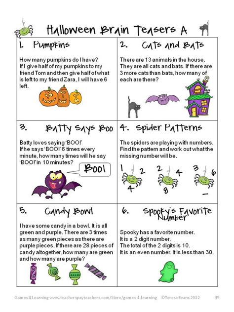 Maths puzzles includes number, logical and riddles with tricks. Halloween Riddles Worksheet For 5th Graders With Answers ...