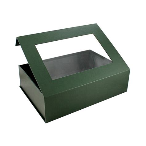 Green T Box With Window The Cornwall Hamper Company