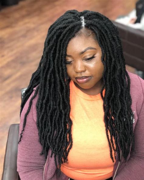 Faux locs are meant be an impression of the good, old dreadlocks.this hairstyle is protective, trendy, and it can be styled into various different this is a neat style to have in your hairstyle repertoire. Long Soft Dreads Styles 2020 / How To Style Soft ...