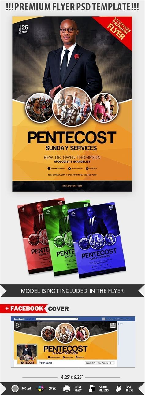 Pentecost Church Psd Flyer Template 24337 Styleflyers