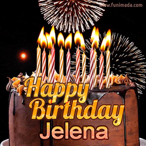 Chocolate Happy Birthday Cake For Jelena 