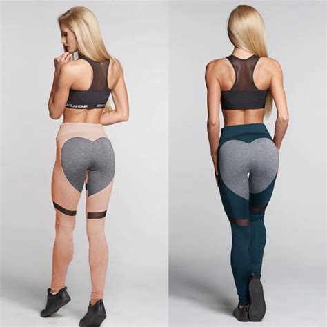 Yoga Pants Women Sexy Hips Push Up Leggings Heart Shape Running Tights Legging Athletic Workout