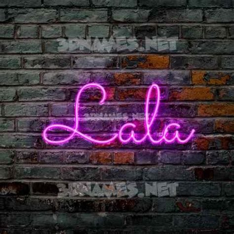 Preview Of Pink Neon 3d Name For Lala